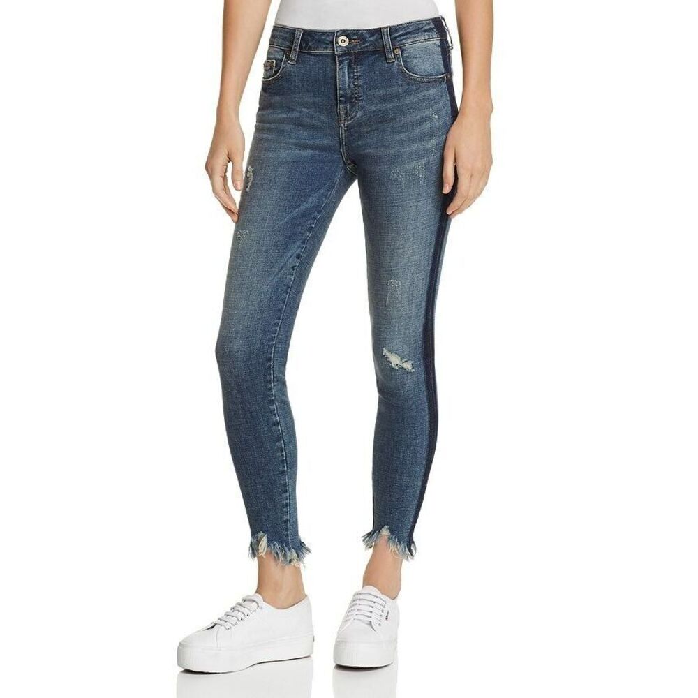 Pistola Audrey Side-Stripe‎ Distressed Skinny Jeans in Situational Size 25